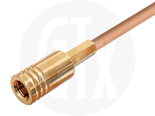 SMB Crimp Plug, 75 ohms, terminated on cable