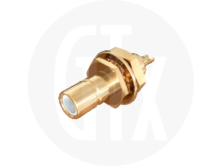 SMB Panel Jack, Solder Receptacle, front view