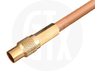 MMCX Crimp Jack, terminated on cable