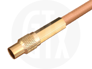 MMCX Crimp Jack, terminated on cable