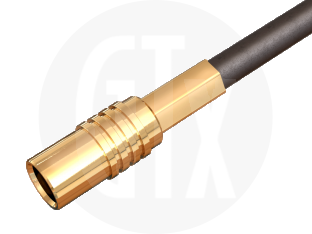 MCX Crimp Jack, terminated on cable