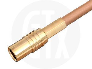 MCX Crimp Jack, terminated on cable