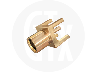 MCX Vertical PCB Mount Jack, front view