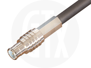 MCX Crimp Plug, terminated on cable