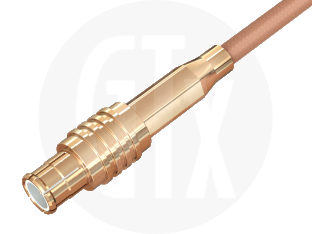 MCX Crimp Plug, terminated on cable