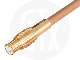 MCX Crimp Plug, terminated on cable