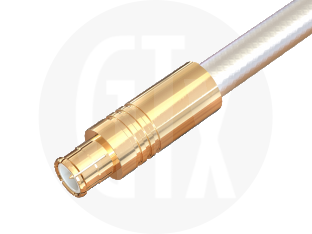 MCX Solder Plug, terminated on cable