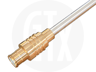 MCX Solder Plug, terminated on cable