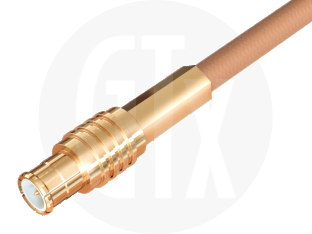 MCX Crimp Plug, terminated on cable