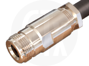 N Type Clamp Jack, terminated on cable