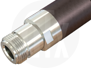 N Type Crimp Jack, terminated on cable