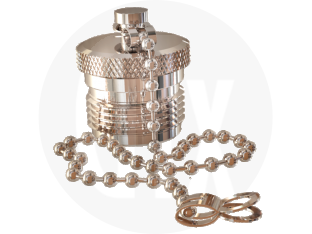 N Type Dust Cap with Chain, front view
