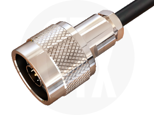 N Type Clamp Plug, terminated on cable