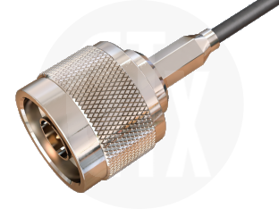 N Type Crimp Plug, terminated on cable