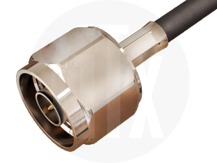 N Type Crimp Plug, terminated on cable