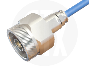 N Type Clamp Plug, terminated on cable