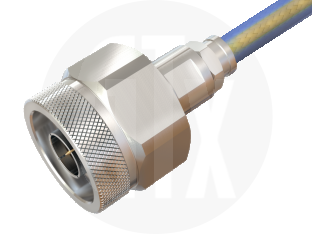 N Type Clamp Plug, terminated on cable