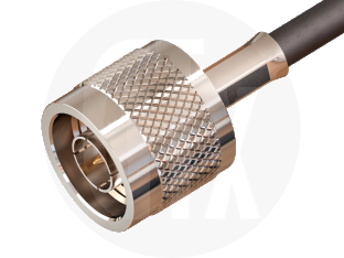 N Type Crimp Plug, terminated on cable