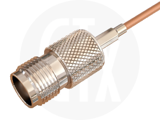 TNC Crimp Jack, terminated on cable