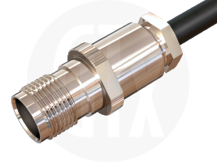 TNC Clamp Jack, terminated on cable