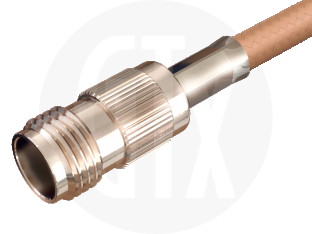 TNC Crimp Jack, terminated on cable