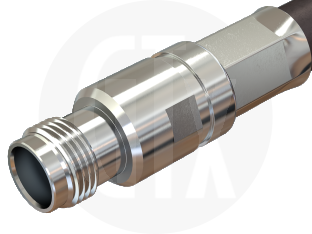 TNC Crimp Jack, terminated on cable