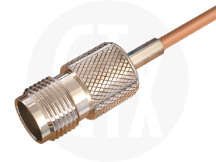 TNC Crimp Jack, terminated on cable
