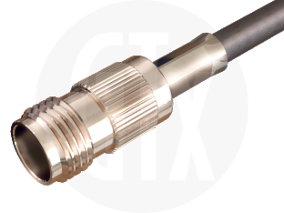 TNC Crimp Jack, terminated on cable