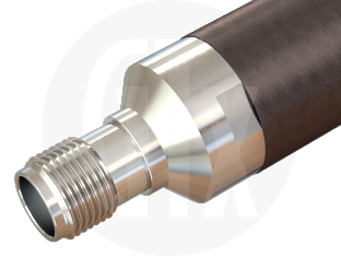 TNC Crimp Jack, terminated on cable