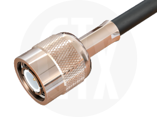 TNC Crimp Plug, terminated on cable