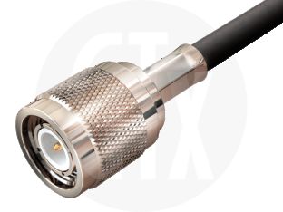 TNC Crimp Plug, terminated on cable