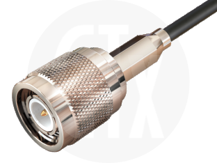 TNC Crimp Plug, terminated on cable
