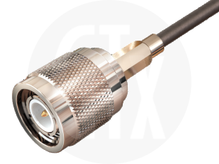TNC Crimp Plug, terminated on cable