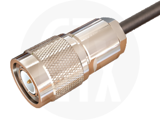 TNC Clamp Plug, terminated on cable