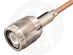 TNC Crimp Plug, terminated on cable