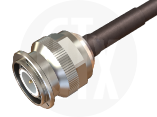 TNC Solder Plug, terminated on cable
