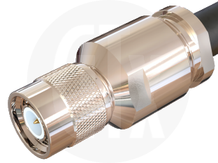 TNC Clamp Plug, terminated on cable