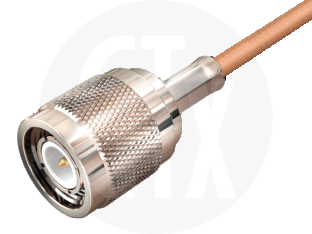 TNC Crimp Plug, terminated on cable