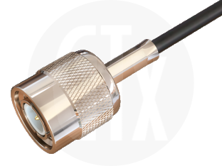 TNC Crimp Plug, terminated on cable