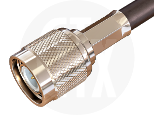 TNC Crimp Plug, terminated on cable