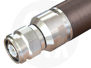 TNC Crimp Plug, terminated on cable