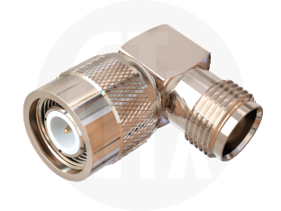 TNC Right Angle Plug to Jack Adaptor, front view