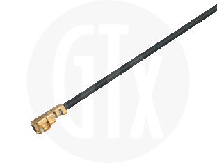 IPX/UFL Right Angle Crimp Plug, Low Profile, terminated on cable