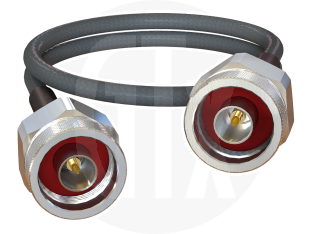 N Type Plug to N Type Plug, Gigatronix KF189UHP Microwave Cable, 610mm