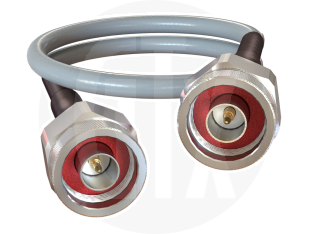 N Type Plug to N Type Plug, Gigatronix KF197UHP Microwave Cable, 500mm